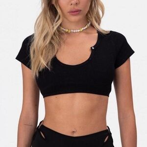 Adika Black Crop Top